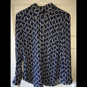 Talbots three-quarter sleeve tunic blouse